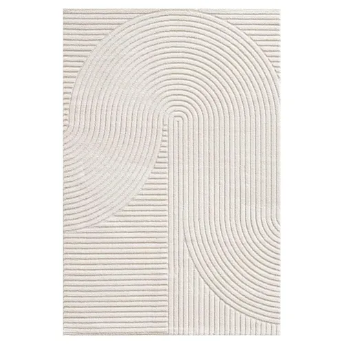 Merinos Webteppich ELIO - Creme 150x80 cm - Teppich in Creme – Moderner Akzent für zeitgemäße Wohnstile. Pflegeleichtes Synthetikmaterial sorgt für langlebige Qualität und angenehmes Laufgefühl.