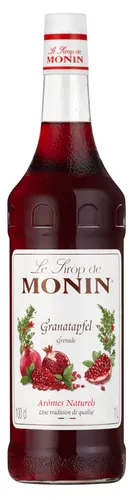 Monin Granatapfel Sirup (1,0l) - Fruchtiger Sirup für Cocktails und Getränke, reich an Antioxidantien und ideal zur Verfeinerung von Speisen.