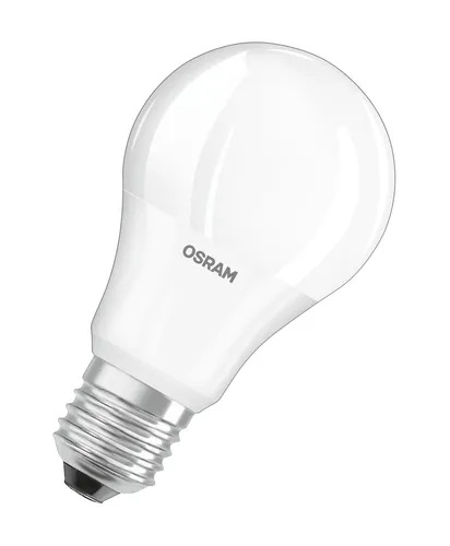 Osram LED Base Classic A Lampe E27 - 4er-Pack - Energiesparlampe mit 806 lm, warmweißem Licht (2700K), ideal für Wohnräume. Lange Lebensdauer von bis zu 15.000 Stunden und sofort volles Licht ohne Aufwärmzeit.