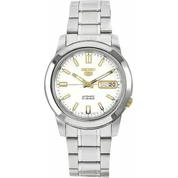 Seiko Armbanduhr SNKK07K1 - Hochwertige Automatik-Armbanduhr für Herren mit Rundem Ziffernblatt und praktischer Tag-Datum-Anzeige.