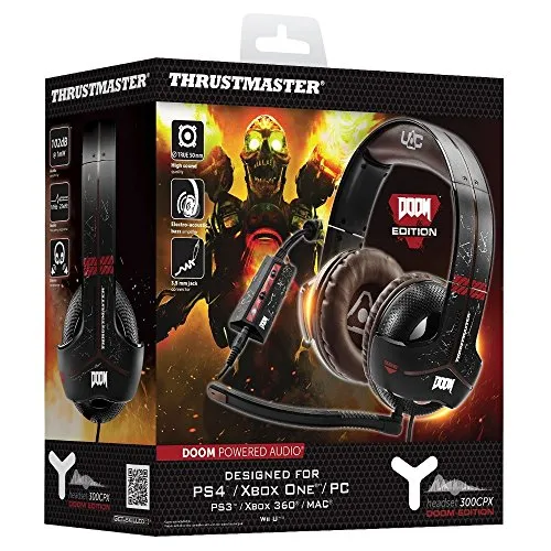 Thrustmaster Y-300CPX Doom Edition Gaming-Headset - Gaming-Headset für PS4, PS3, Xbox One, Xbox 360 und PC, bietet herausragenden Klang und Komfort für stundenlangen Spielspaß.