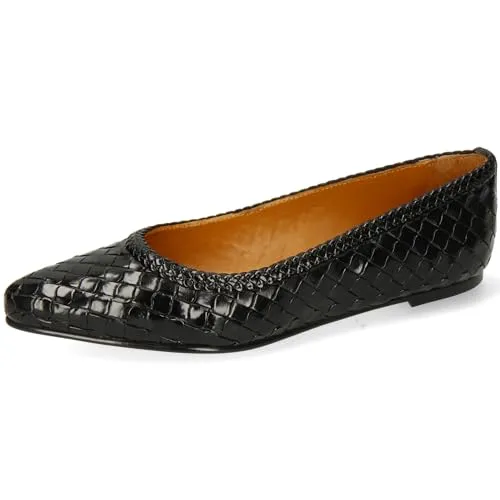 Melvin & Hamilton Ballerinas Damen Alexa 49 Schwarz 37 - Elegante Hausschuhe, handgefertigt für höchsten Tragekomfort und Stil.