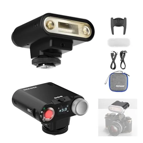 NEEWER Z160 Einzelkontakt Kamerablitz Kompatibel mit Canon Nikon Sony Fuji Olympus Kameras, 22Ws GN14 6000K Speedlite, A/M Modus 1/1-1/128 Leistung, 1100mAh Akku 650 Full Power Licht 1,5s Recycling