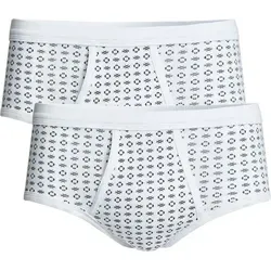 conta Slip Herren-Slip 2er-Pack Feinripp gemustert weiß 8