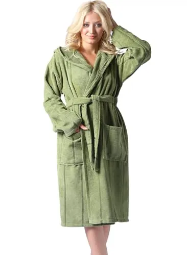MAIAS art home® Bademantel mit Kapuze – 100% Baumwolle Frottee für Damen & Herren - Premium Frottee-Bademantel (360 g/m²) aus 100% Baumwolle, weich und saugstark. Ideal für Sauna oder Wellness. Mit Kapuze, Bindegürtel und Taschen für extra Komfort. Unisex in S bis XXL und 7 Farben erhältlich.