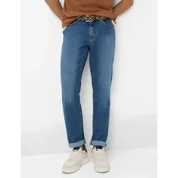 BRAX Feel Good Style Cooper Denim Blau 44/30 - Klassische Regular Fit Jeans aus hochwertigem Baumwollmix, komfortabel und vielseitig kombinierbar. Dezente Used-Optik für einen authentischen Look.