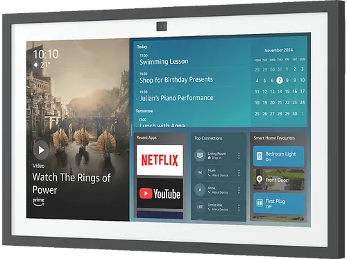 AMAZON Echo Show 15 (2024) - 15.6-Zoll Smart-Display mit Fire TV und Alexa, personalisierbare Startseite und kraftvoller Klang für Unterhaltung und Organisation