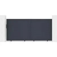 Casanoov Schiebetor Eiger 300x140cm Grau – Aluminium - Elegantes Schiebetor aus Aluminium, ideal für Privatsphäre und Sicherheit. Wetterbeständig und nahezu wartungsfrei. Inklusive umfassendem Zubehör für einfache Montage. Breite 298cm, Höhe 147cm.
