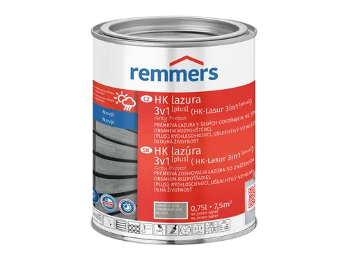 Remmers HK-Lasur 3in1 Grey Protect silbergrau, matt – 0,75 Liter - Premium Holzlasur für außen in silbergrau, vereint Imprägnierung, Grundierung und Lasur. Schnelltrocknend und langlebig, ideal für Zaun und Gartenhaus. Hoher UV- und Feuchtigkeitsschutz.