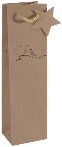 sigel Weihnachts-Flaschentüte "Christmas tree" Kraftkarton