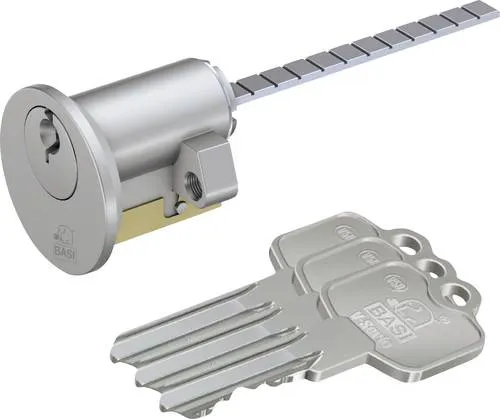 Basi V5040-0000 Außenzylinder - Schließzylinder aus massivem Messing, ideal für BASI Türzusatzschlösser. Hohe Verschleißfestigkeit und Sicherheitsmerkmale sorgen für optimalen Schutz Ihrer Haustür.