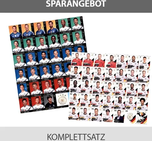 EM 2020 REWE + WM 2018 REWE Sammelkarten - je 1 Komplettsatz