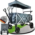 FROSAL Bollerwagen VICTOR faltbar Kinder klappbar Dach Bremse Handwagen Hund