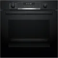 Bosch HBG578BB3 Serie 6 EEK:  Einbaubackofen, 71 L, 60 cm breit, 3D-Heißluft, Air Fry, Versenkknebel, Pyrolytisch + Hydrolytisch, schwarz