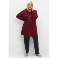 Sheego Bademantel Große Größen, Kurzform, Baumwoll-Mix, aus Frottee, mit Reißverschluss rot 48/50