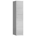 ClassiX Schließfachschrank lichtgrau X-523510, 5 Schließfächer 41,5 x 50,0 x 180,0 cm