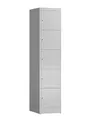 Lüllmann XL Schließfachschrank Fächerschrank 5 Fächer, 1800 x 400 x 500 mm (RAL 7035 lichtgrau)