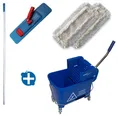 Reinigungswagen im Set Floorstar Mini Bucket 17 L im SET inkl. Ecomop 40 cm grau, Meiko Alustiel mit Griff 140 cm