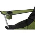 Juskys Campingstuhl Lido mit Getränkehalter & Tasche - Camping Klappstuhl gepolstert - Faltstuhl Angelstuhl Strandstuhl Chair - Stuhl Grün - Grün