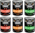 6x400 g CRAVE Nassfutter getreidefrei Pastete 3 MIX Geschmacks adulte Hunde