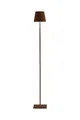 Zafferano, Poldina Lampe L, Kabellose, Wiederaufladbare Stehlampe mit Touch Control, Geeignet für Wohnzimmer und Außenbereich, Dimmer, 2200-3000 K, Höhenverstellbar 52-122 cm, Farbe Corten