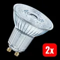 OSRAM Reflektor Lampe LED Leuchtmittel GU10 universalweiß klar 4,3W Glas 2 STÜCK