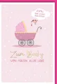 Verlag Dominique Grußkarten Geburt - Baby - Freudiges Ereignis - Karte mit Umschlag - Kinderwagen
