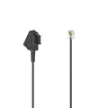 Telefonkabel, TAE-F-Stecker - Modular-Stecker 6p4c, 15 m, Schwarz