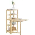 SoBuy Esstisch, Natur, Holz, 98x126x60 cm, Esszimmer, Tische, Esstische