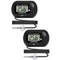 Thlevel Aquarium Thermometer LCD Digitalanzeige mit Saugnapf und Sonde 2 Stück