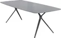 Gartentisch - 180 x 100 cm - Grau - Anthrazit - Sinterstein - Aluminiumgestell
