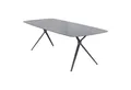 Outdoor Gartentisch BARI, Anthrazit, Grau, Aluminiumgestell, Tischplatte aus Sinterstein, B 180 x H 75 x T 90 cm