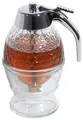 Honigspender Honig Dosierspender mit Abstellgefäß Glas verchromte Kappe 200 ml