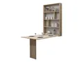 Mirjan24 Wandtisch Albi, Wandklapptisch mit 2 Regalen, V-Tisch, Esstisch, Tisch ideal für Esszimmer, Küche, Klapptisch, Bartisch (Sonoma)