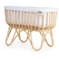 Childhome Wiege Rattan Cradle Rectangular, Braun, Weiß, Holz, Rattan, Höhe ca. 5 cm, 50x70x90 cm, Babymöbel, Babybetten, Stubenwagen & Babywiegen