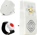 HelpLine 230: Hausnotruf inklusive Repeater REP868 mit Notrufarmband für die häusliche Pflege; Funk Notrufsystem mit Notruf Armband; Notrufknopf für Senioren; Pflegeruf Set mit Quittierungsfunktion