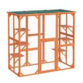 Wiltec Freilaufgehege Katze 168x82x166,5cm 6 Liegeflächen Wetterfest Katzengeheg