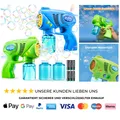 Seifenblasenpistole 2er Set mit Nachfülllösung für Kinder Party Spielzeug