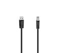 Hama USB-Kabel für PC und Notebook, USB-B auf USB-A, 1,50 - 5 m, Schwarz USB-Kabel, USB Typ B, USB Typ A, (150 cm), 480 Mbit/s, Knickschutz, schnelle und störungsfreie Übertragung