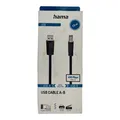 Hama USB Kabel A-B - 1,5m Schwarz - 200602 - 480 Mbps - USB 2.0