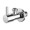 Ibergrif Angle Valve 1/2 Inch Wall Inlet with 1/2 Inch Outlet – Chrome Brass Shutoff Corner for Sink or Washbasin, Cold and Hot Drinking Water, Anti-Drip