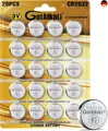 GutAlkaLi 20 Stück CR2032 3V Batterien CR 2032 Knopfzelle (Lithium Knopfzellen