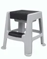Hocker Sitzhocker mit Trittleiter Staufach sicherer Stand bis 150 kg Ondis24