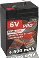 Kraftmax Industrial Pro Bleiakku [ 6V / 4,5Ah ] AGM Hochleistungs- Blei Akku der Neusten Generation