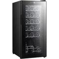 HOMCOM Weinkühlschrank 50 L mit Glastür 5-18 Grad Touchschlater LED-Anzeige Schwarz