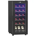 HOMCOM Weinkühlschrank Kompressor 18 Flaschen 50L Getränkekühlschrank, Flaschenkühlschrank 5-18°C mit Verstellbar Regal, Touchscreen, Glastür, LED-Beleuchtung, Schwarz