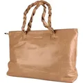 Handtasche Melanie beige echt Leder - Beige