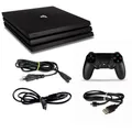 PS4 Pro Konsole Modell Cuh-7016B 1Tb 4K Schwarz #53 mit Kabeln und Controller