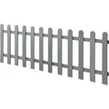 [neu.holz] WPC Gartenzaun Lattenzaun Holzzaun Gartenzaun Friesenzaun Sichtschutz Grau - Grau