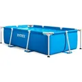 INTEX 28271NP Frame Pool 260x160x65 cm Gartenpool rechteckig mit Metallrahmen - Blau